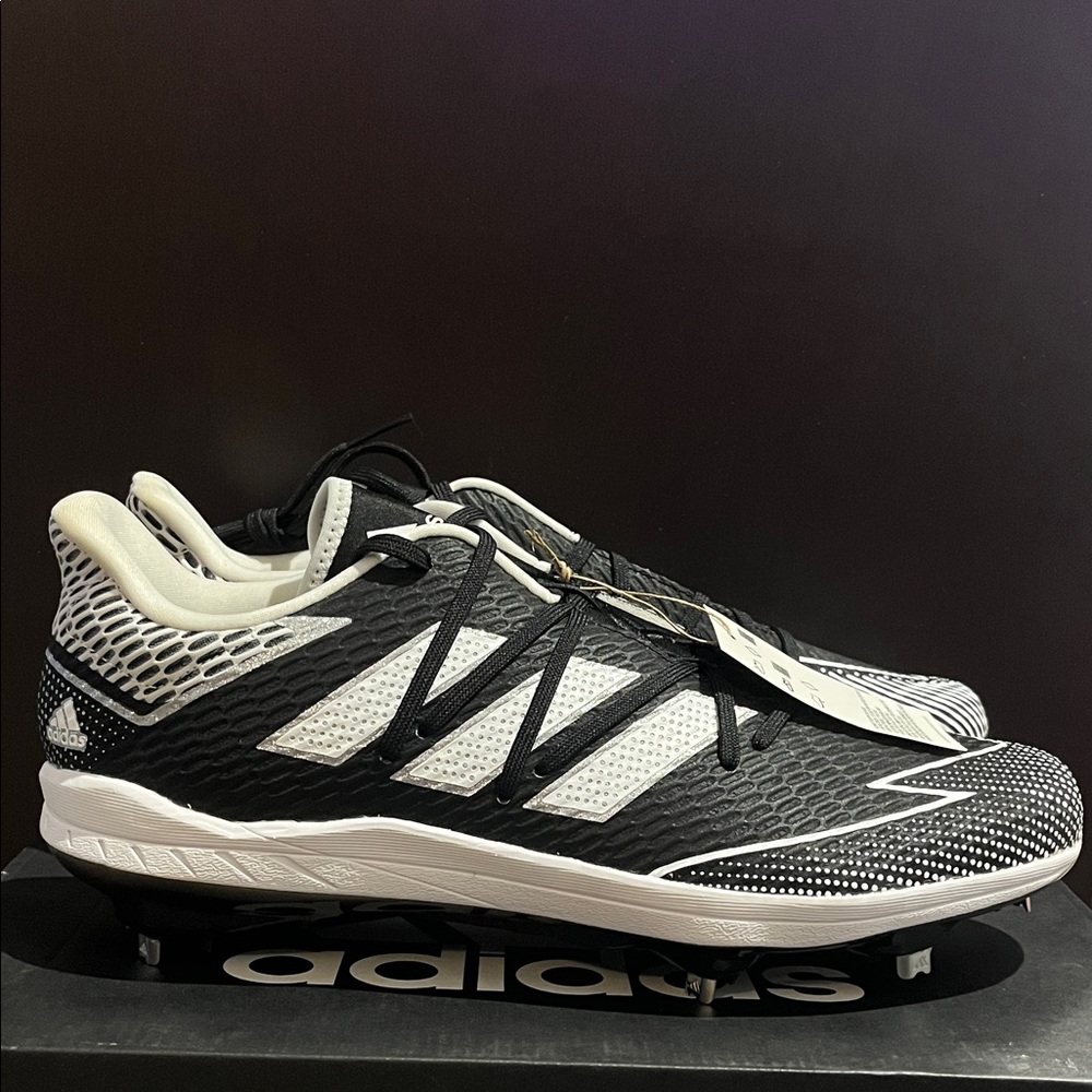 adidas Black and White Men's Athletic Cleats